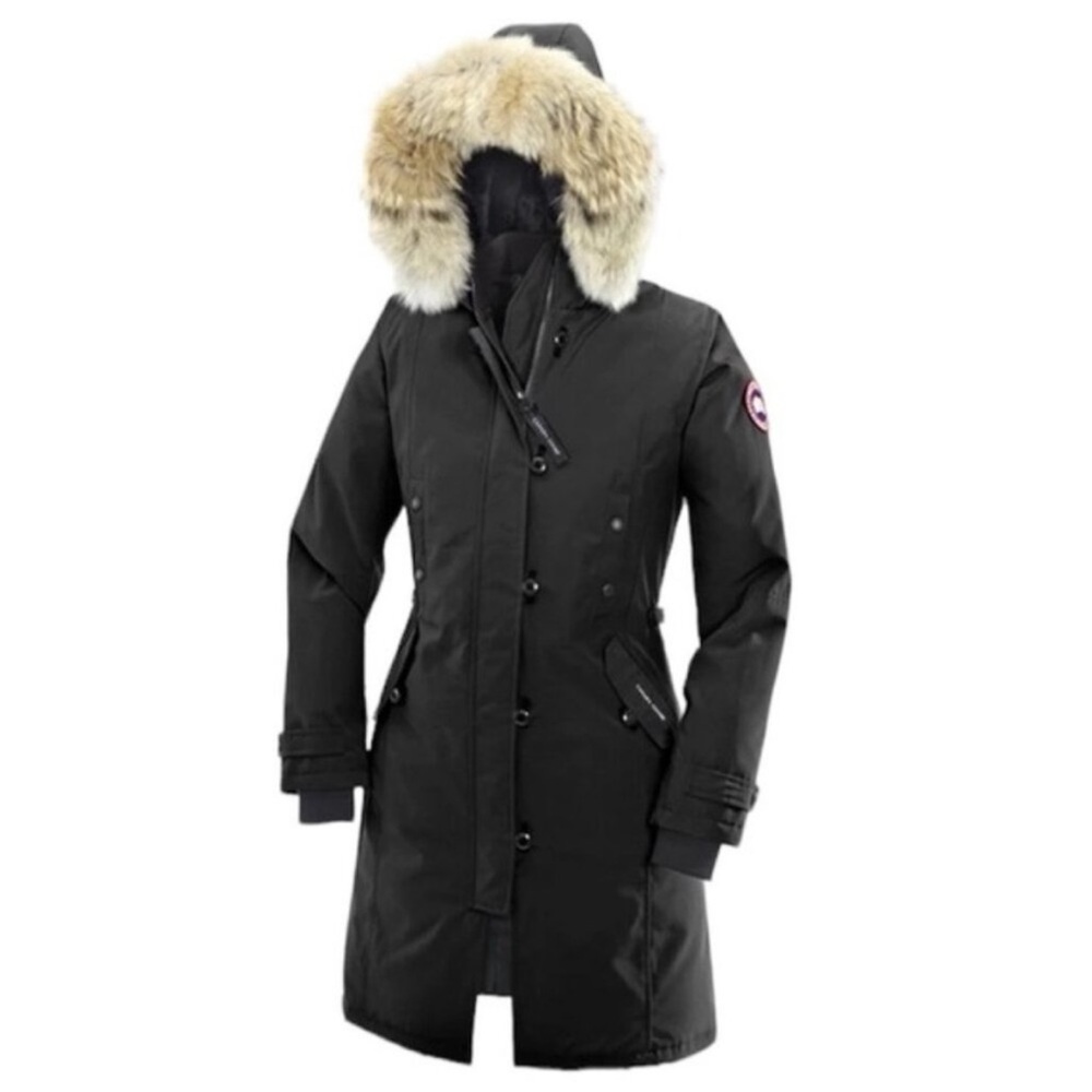 Canada Goose Kensington Parka Goose Down Hood Coat 3/4 Long Fur XL